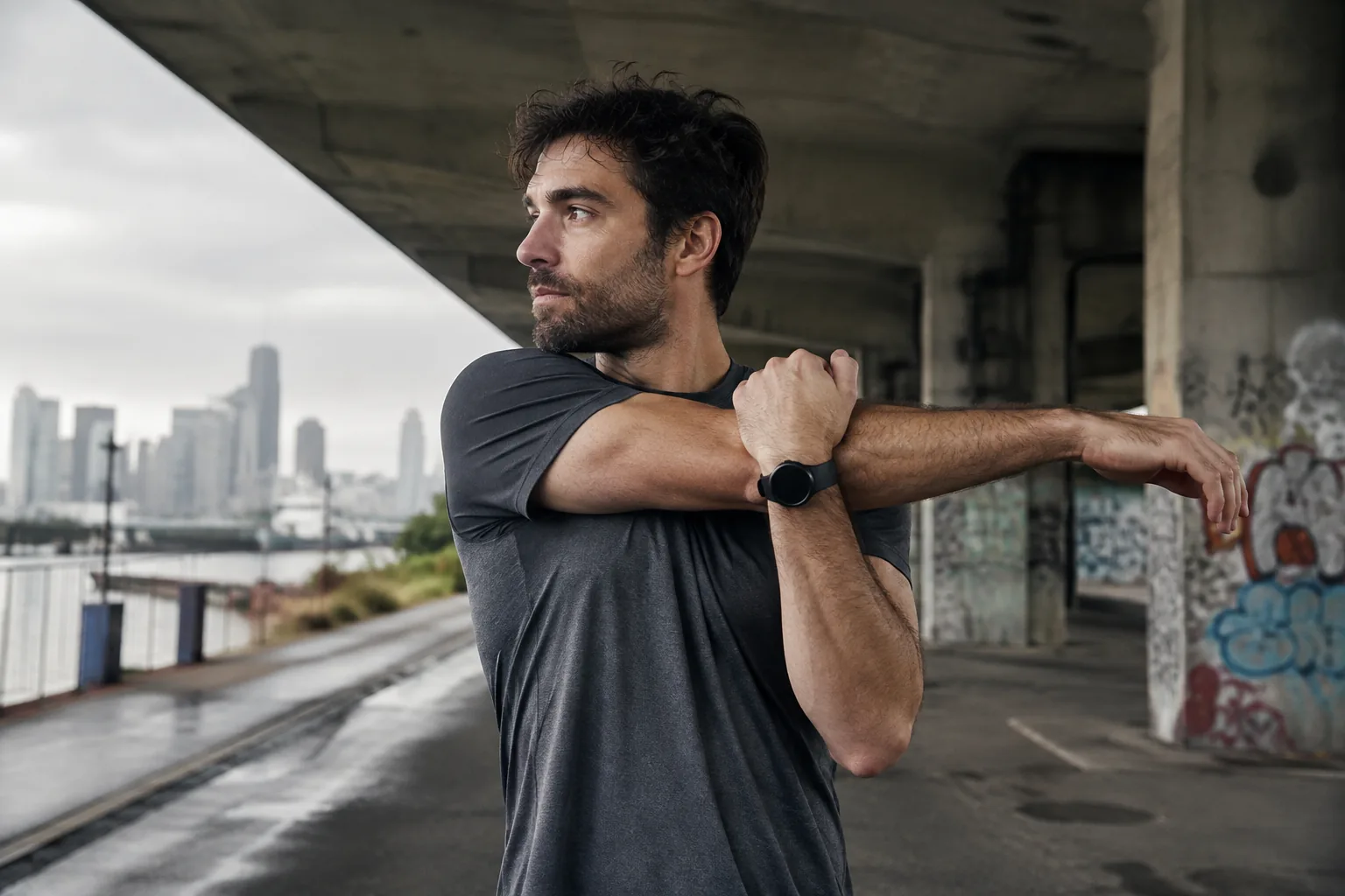 Adulte préparant une séance de sport